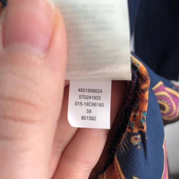 CHICO'S Paisley Woven-Back Cardigan Sweater Cotton Blend Silky Back Chico's 0 XS - Picture 9 of 11